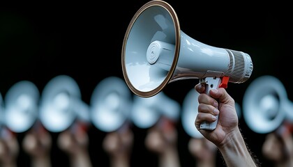 Protest Loudspeaker Crowd Demonstration.