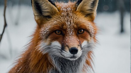 Fototapeta premium Graceful Fox On the Prowl