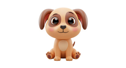 Adorable 3D Render of a Cute Puppy