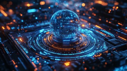 Quantum Computing Core with Glowing Entangled Particles