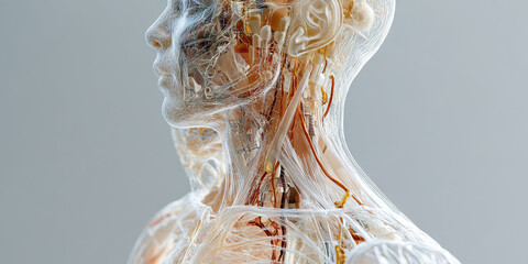 Three-Dimensional Rendering of Human Head and Neck Anatomy