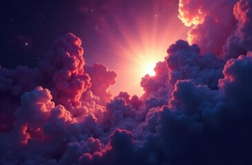 Exploring the vibrant beauty of cosmic clouds and bursts of light in space