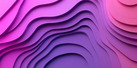Obraz premium Abstract purple waves, digital art