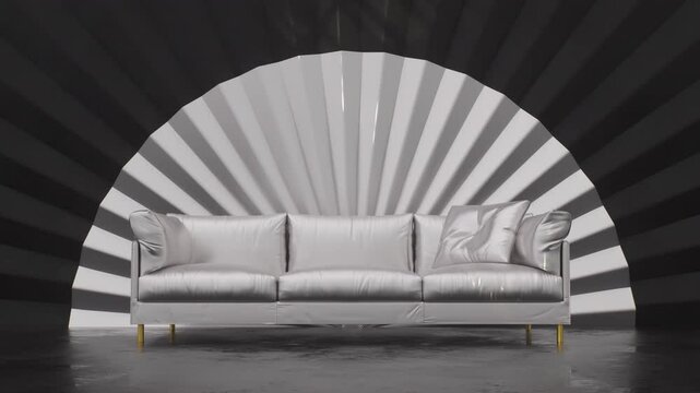 A luxurious product or logo showcase background with a  satin couch and dramatic lighting.

