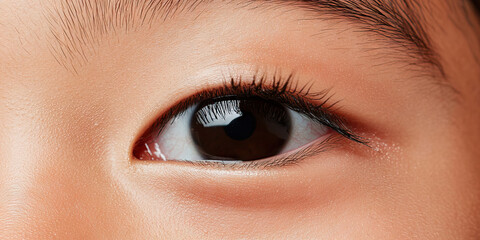 Fototapeta premium Close-up of Child's Eye and Periorbital Skin