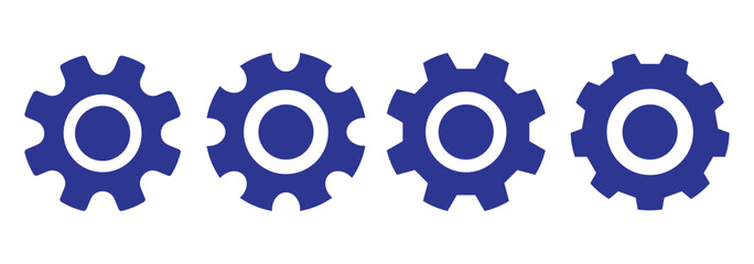 Gear icon vector set. Mechanics icon vector set. Engineering symbol . cogwheel icon. eps 8888.