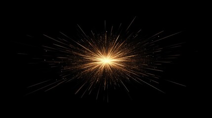 Obraz premium Glowing Celestial Burst Emitting Sparkling Particles in the Night