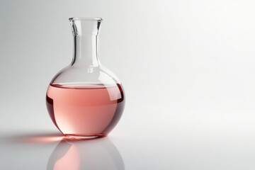Reflections in the bottom of crystal decanter on white background, serene, smooth, calm