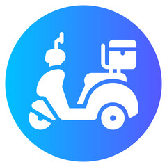 delivery bike gradient icon