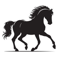 Obraz premium Horse vector silhouette design, isolated white background.