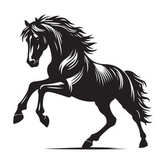 Obraz premium Horse vector silhouette design, isolated white background.