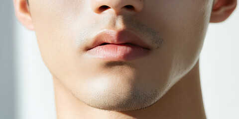 Close-up Photograph of Man's Lower Face and Chin