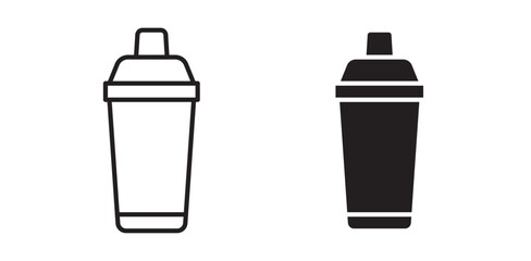 Bar shaker icon pack in flat and thin liner vectors graphic for ui designs