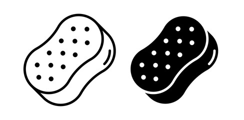 car wash sponge icon pack in flat and thin liner vectors graphic for ui designs