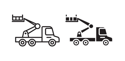 cherry picker icon pack in flat and thin liner vectors graphic for ui designs