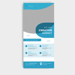 Blue & White Corporate Creative Agency Flyer Design
