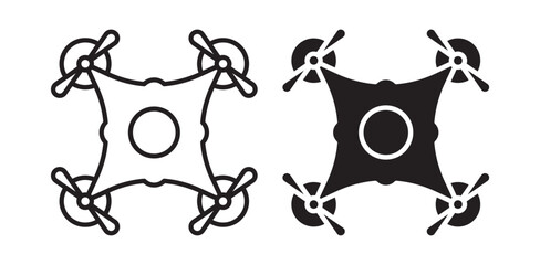 drone icon pack in flat and thin liner vectors graphic for ui designs