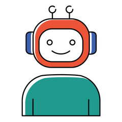 Futuristic AI and Robotics Vector Icon design