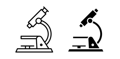 microscope icon pack in flat and thin liner vectors graphic for ui designs