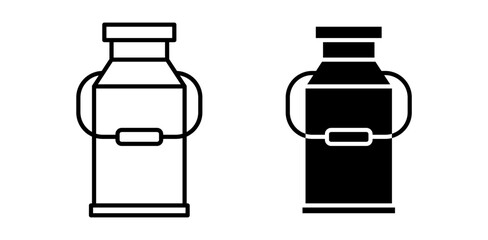 milk can icon pack in flat and thin liner vectors graphic for ui designs