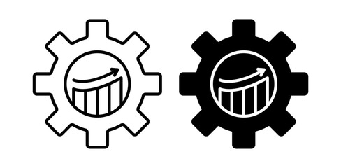 Productivity icon pack in flat and thin liner vectors graphic for ui designs