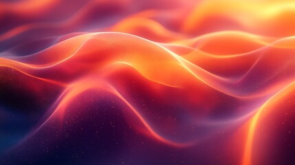 Obraz premium Brilliant colorful waves with shimmering light and radiant glow effects