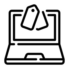 laptop line icon
