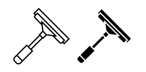 window squeegee icon pack in flat and thin liner vectors graphic for ui designs