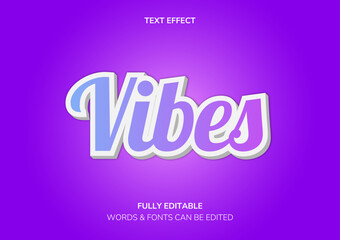 Vibes Editable Handwritten Text Effect on Blue Purple Background