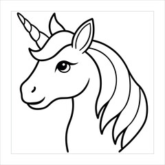  unicorn isolated on white background