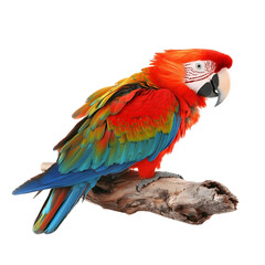 Fototapeta premium Macaw ara parrot isolated on transparent background