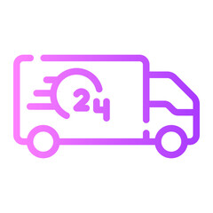 delivery van gradient icon