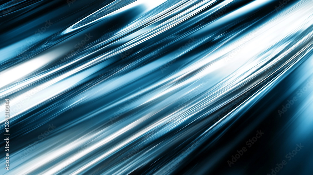 Poster abstract blue and white diagonal lines dynamic modern background design art shiny speed light style