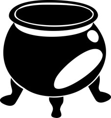Witch pot Glyph Vector Drawing