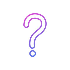 Question mark vector icon, flat design question symbol.