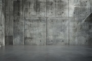 Distressed concrete wall and floor texture detail. Neural network AI generated