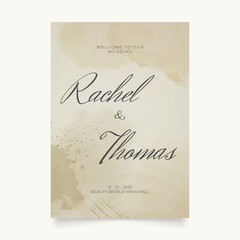 Wedding poster for welcome sign. Template welcome poster. Vector printable wedding props. Flyer design for welcome sign.