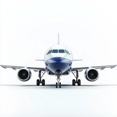 Fototapeta premium Photorealistic Airplane Isolated on Plain White Background for Design