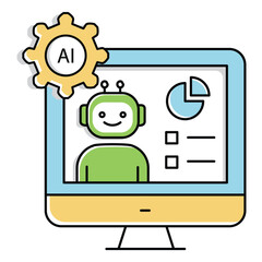 Webinar and ai Online Conference Vector Icon Design
