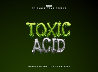 liquid 3d green gray toxic acid text effect fresh color shapes