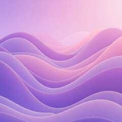 Obraz premium A serene and smooth wave pattern in soft purple and pink hues, creating a tranquil and modern atmosphere. Perfect for designs requiring a calming, abstract aesthetic.