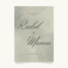 Wedding poster for welcome sign. Template welcome poster. Vector printable wedding props. Flyer design for welcome sign.