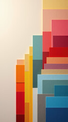 Acoustic wall art with vibrant colors.