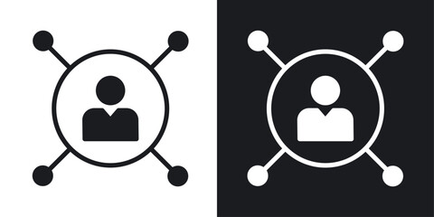 Affiliate marketing Icons vectors set for web designs in black colors