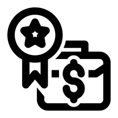 Experience, Business, Certification Outline Icon
