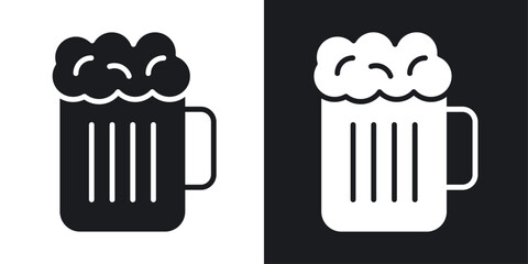 Beer Icons vectors set for web designs in black colors