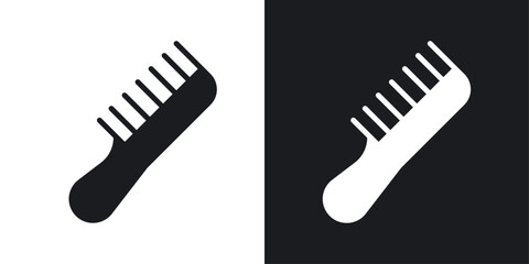 Comb Icons vectors set for web designs in black colors