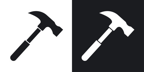 Hammer Icons vectors set for web designs in black colors
