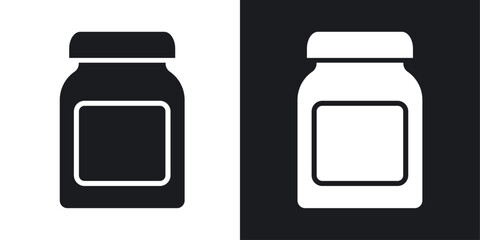 Jam glass Icons vectors set for web designs in black colors