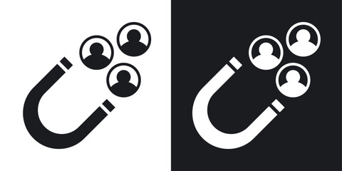 Lead Generation Icons vectors set for web designs in black colors
